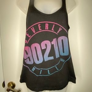 Black 90210 Racerback Tank with back cutout